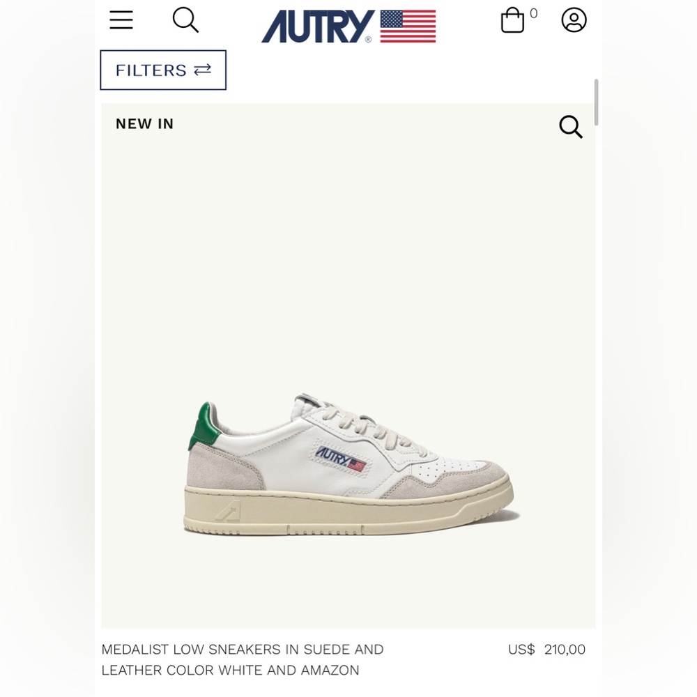 Autry Leather & Suede Low Sneaker